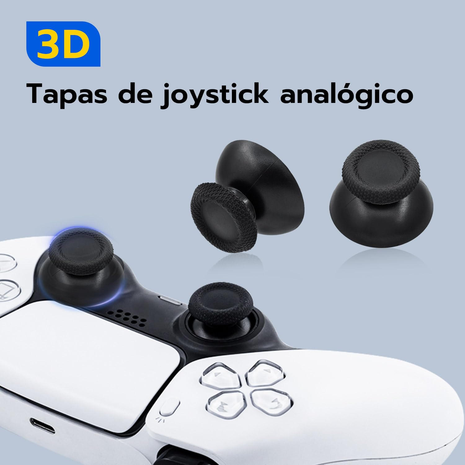 Mcbazel TMR Joystick Electromagnético de Repuesto para Mando PS5 DualSense, con Thumbsticks de Repuesto y Kit de Reparación, Anti-Drift