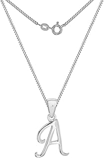 Cadena con colgante de plata, diamante, 46 cm