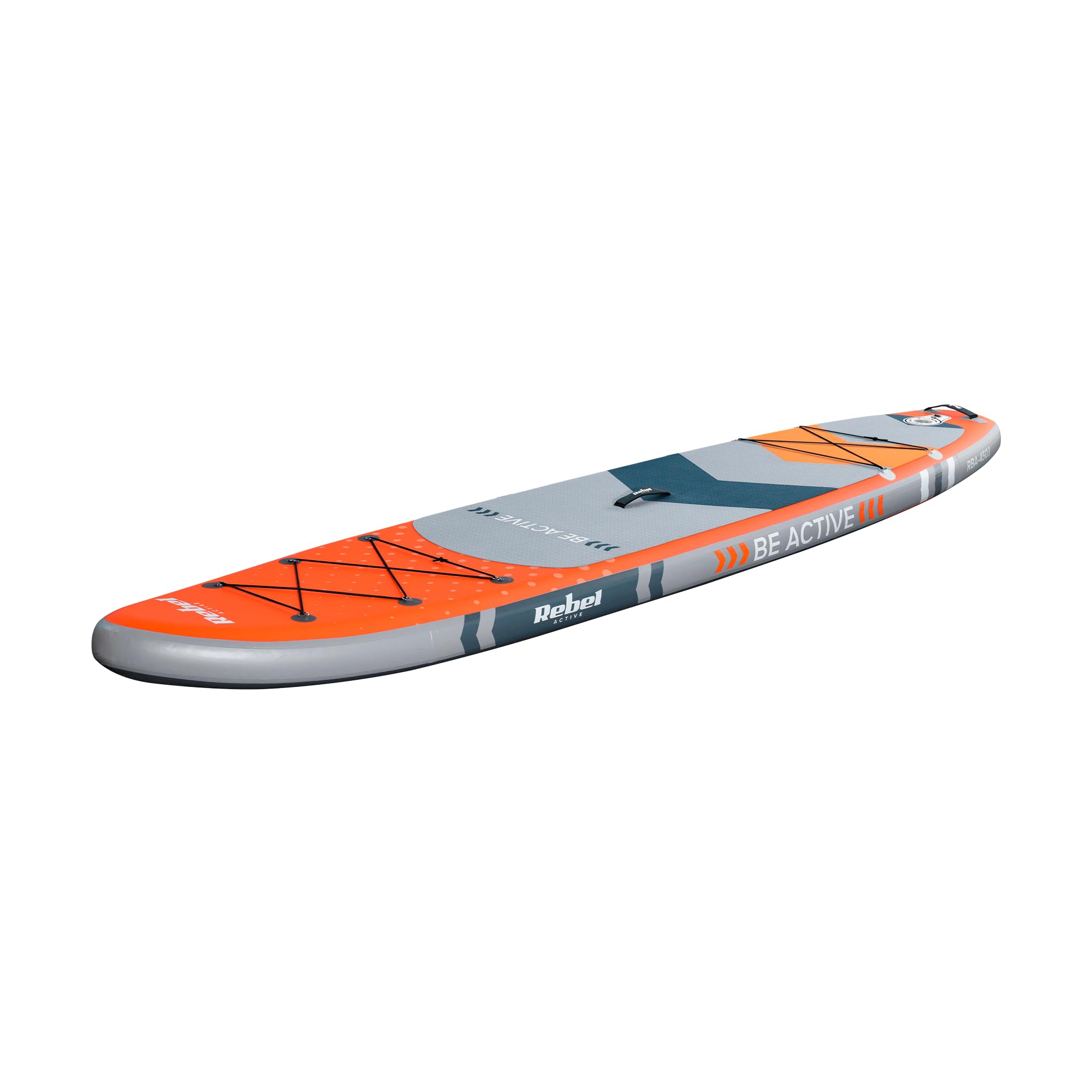 Rebel Electro Tavola da SUP con pompaggio a punto goccia da 350 cm Set zaino con pompa a pagaia RBA-4500-OR