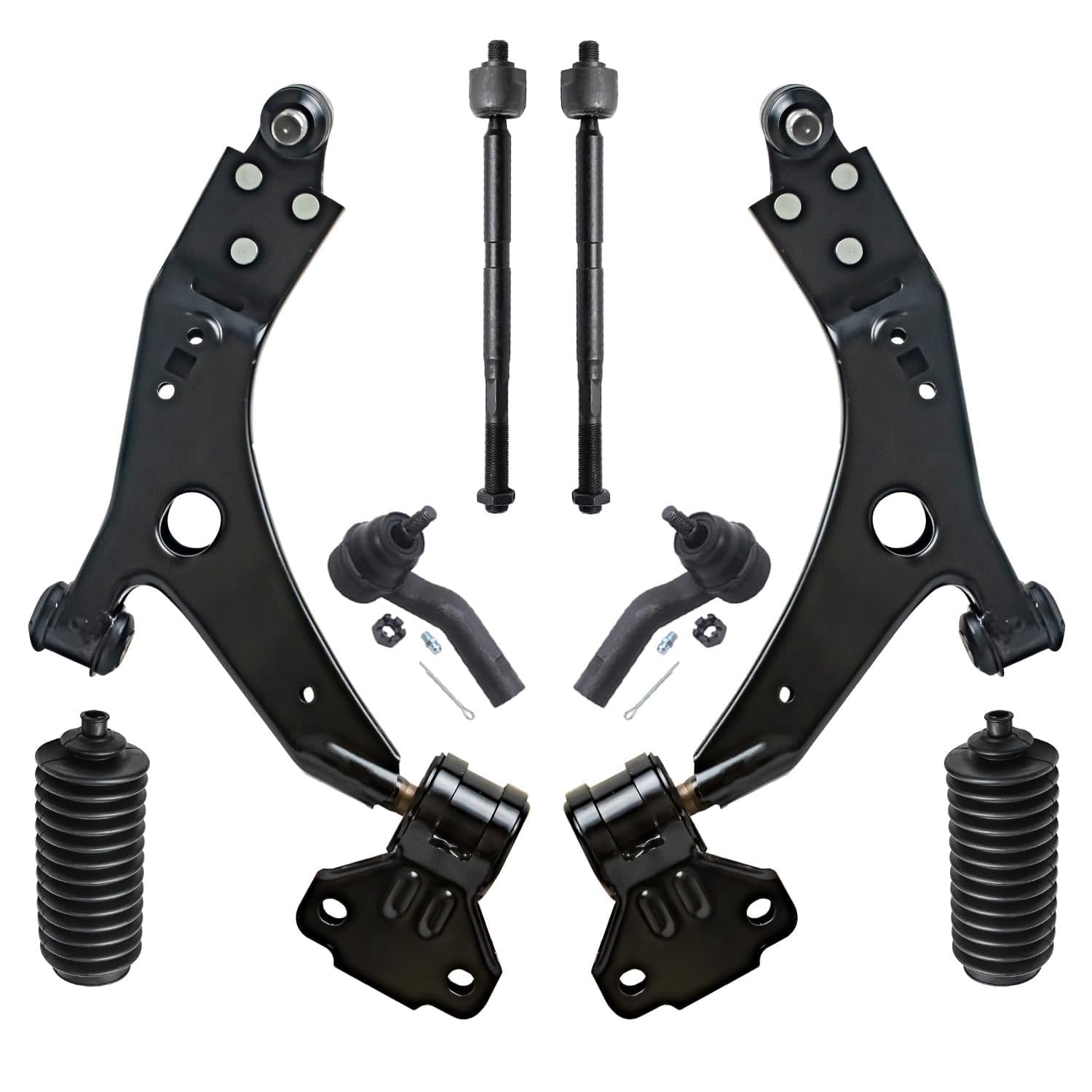 Detroit Axle - Front Lower Control Arm w/Ball Joint + Inner &amp; Outer Tie