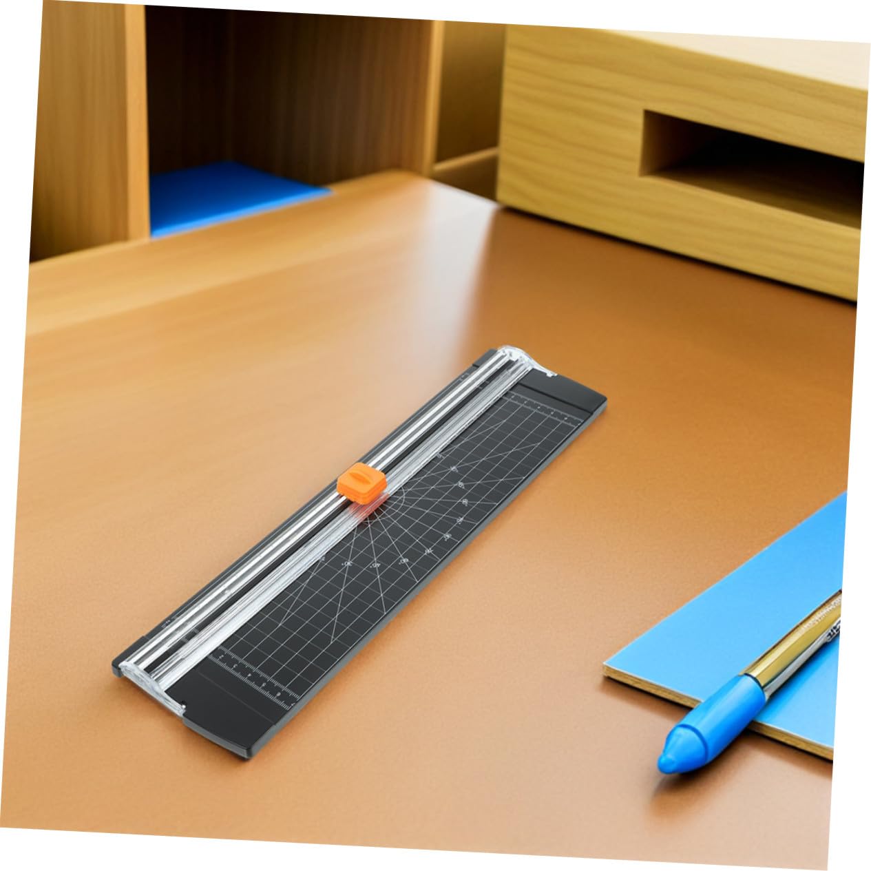 2 Pezzi Taglierina Carta Portatile Mini Cutter per Scrapbooking e Progetti Creativi Lama Design Sicuro e Leggero per Studenti e Principianti