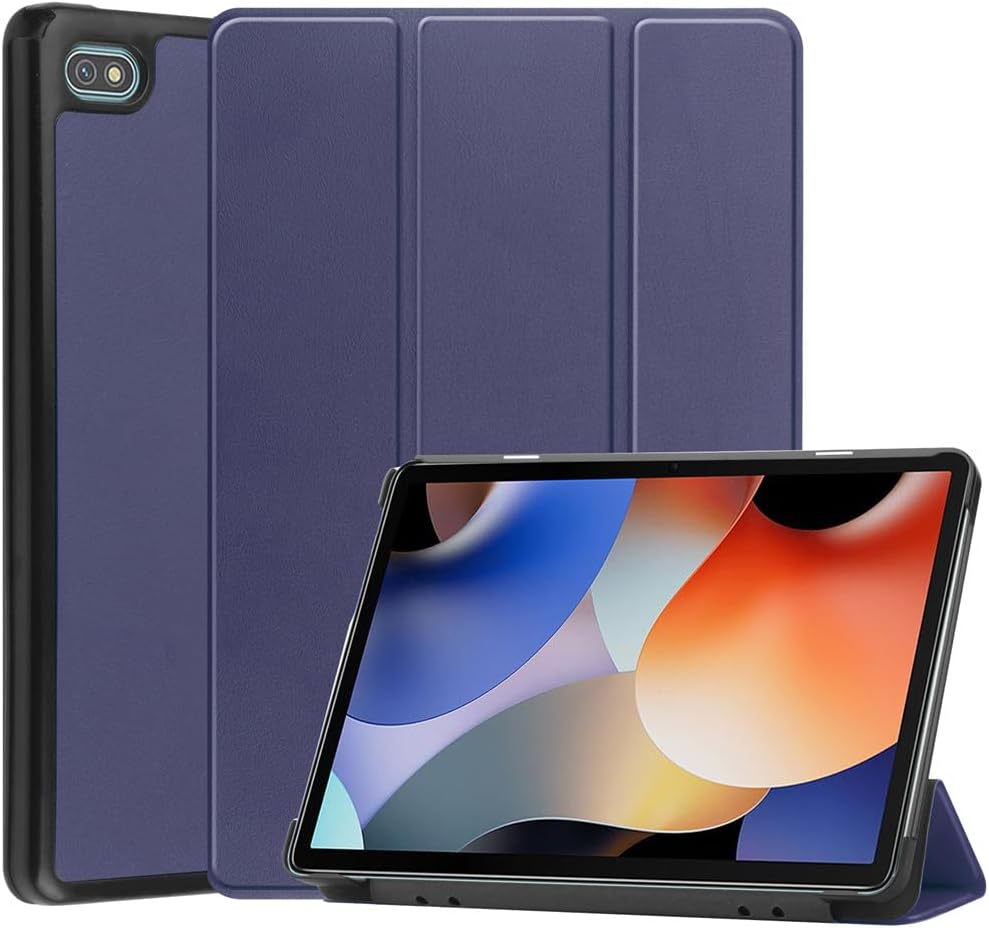 Compatible with Teclast P40 HD/ P30S/ M40 Plus 10.1 Inch Tablet case, Full Coverage Ultra Slim Leather Cover Case with Folding Stand Cover Rugged with Auto Sleep/Wake (Blue)