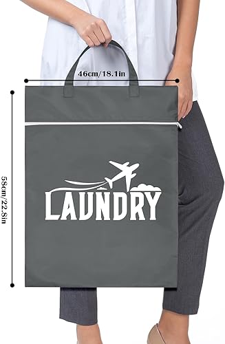 Miniatura 7 de 2 bolsas grandes de viaje para lavandería, lavables, impermeables, para ropa sucia, trajes de baño, ropa de gimnasio, lavandería, piscina, yoga,