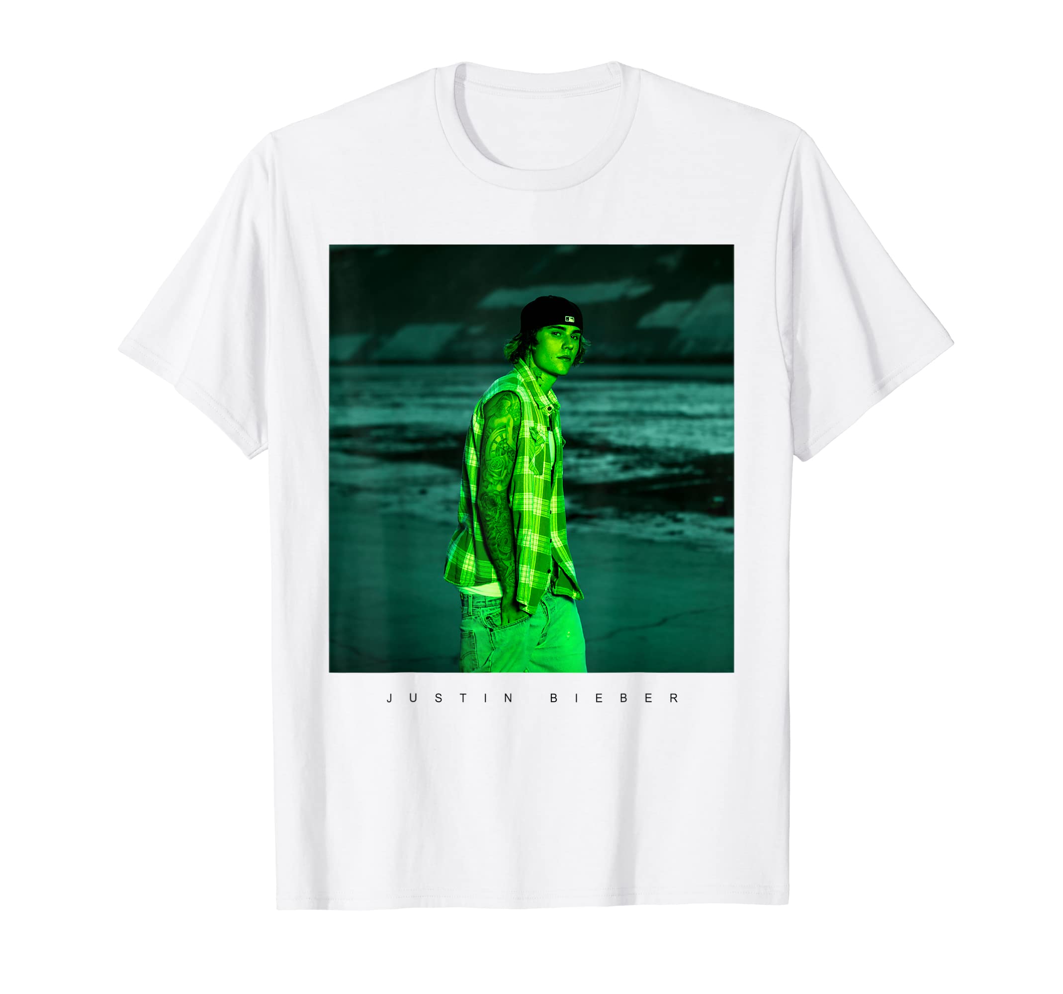 Official Justin Bieber Photo White T-ShirtOEKO-TEX STANDARD 100
