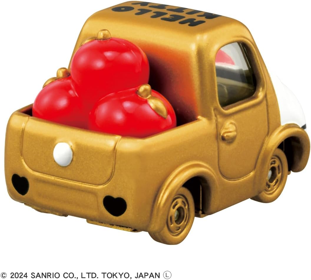 Takara Tommy Dream Tomica SP Hello Kitty 50th Anniversary (Gold) Mini Car Toy for Kids Ages 3 and Up