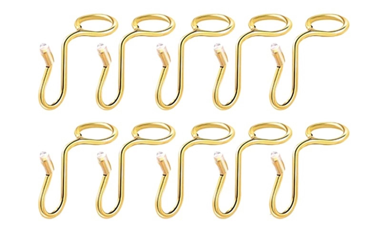 Hangers for Clothes Space Savers 50Pcs Hanger Connector Hooks Extender Stable Clothes For Hangers Hook(Gold)