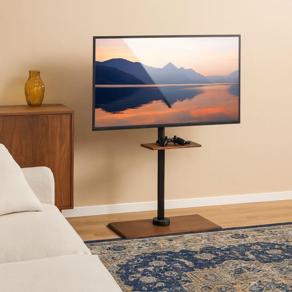 Techly 366976 Supporto da Pavimento per TV LCD/LED/Plasma da 23" a 55" Nero