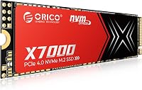 ORICO X7000 2TB M.2 NVMe SSD PCIe Gen 4 - 7400MB/s Sebesség, 17μs Válaszidő, PS5 és PC Kompatibilis, Hűtőbordával Ellátott Belső Meghajtó Já 1