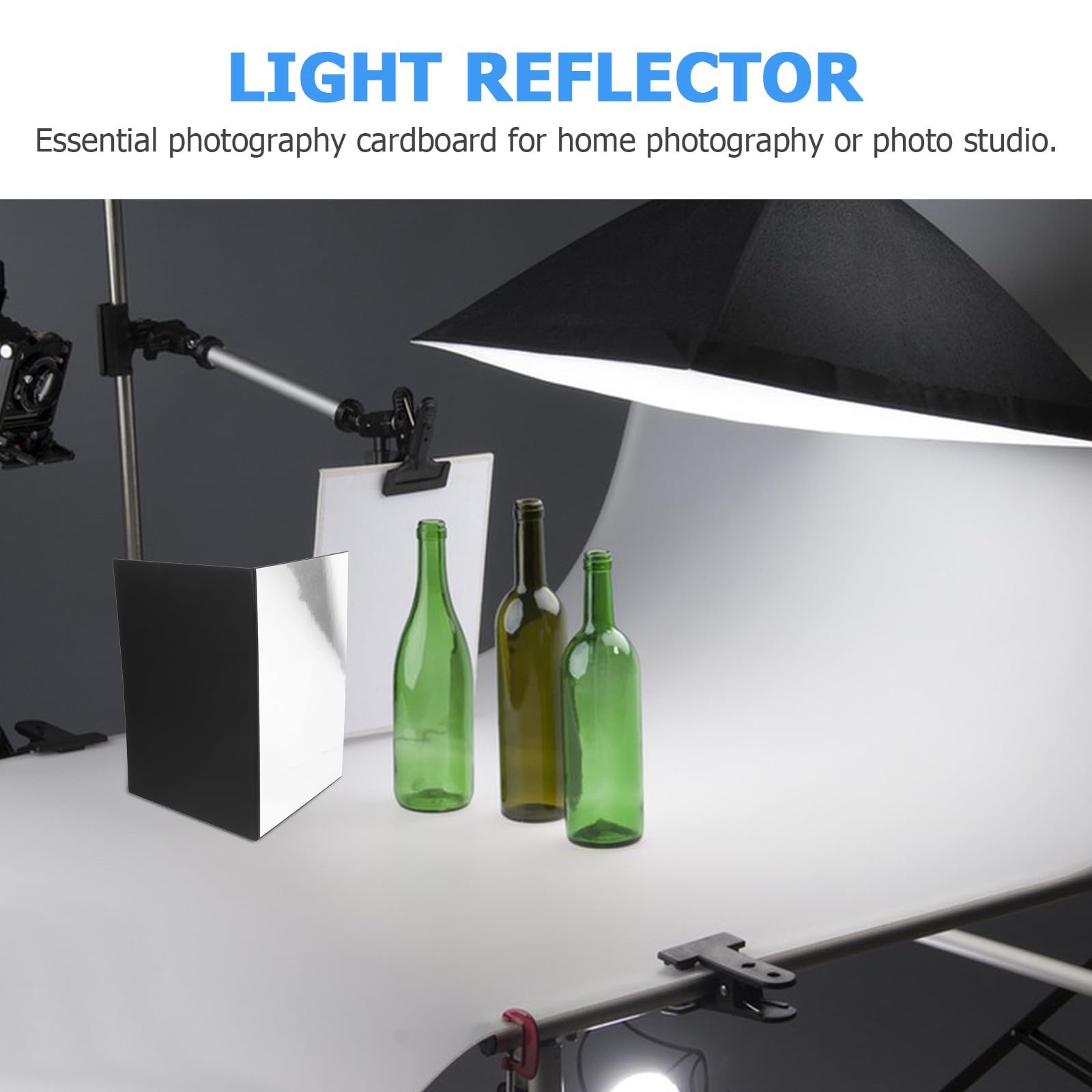 Faltbarer Foto Reflektor A3 A4 aus Pappe, Weiß, 2 Stück