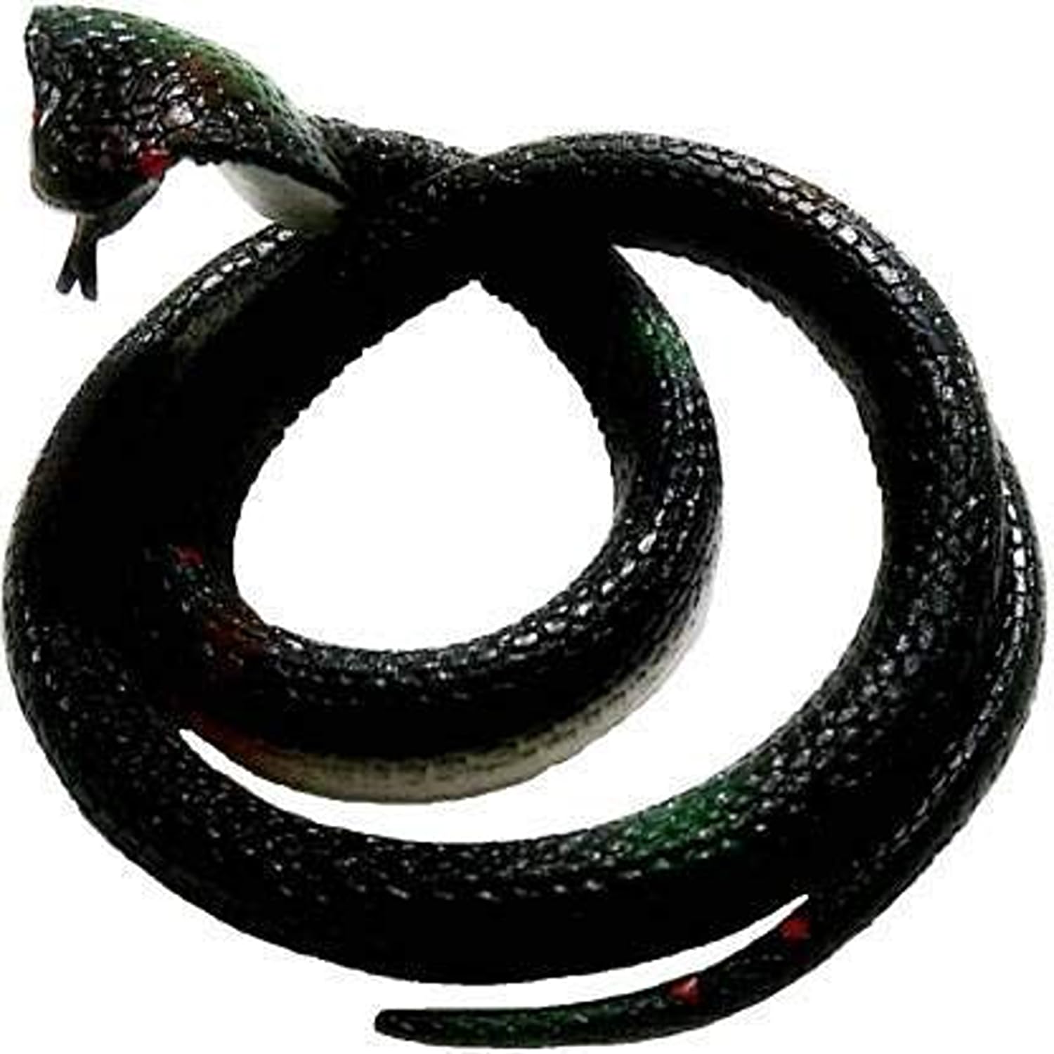Moon Toys Introduce Black and Green Fake King Cobra Snake Made with Rubber to Play Indoor and Outdoor Gag or Magic Shows for Fun Boys & Girls Children's (Pack of 1)