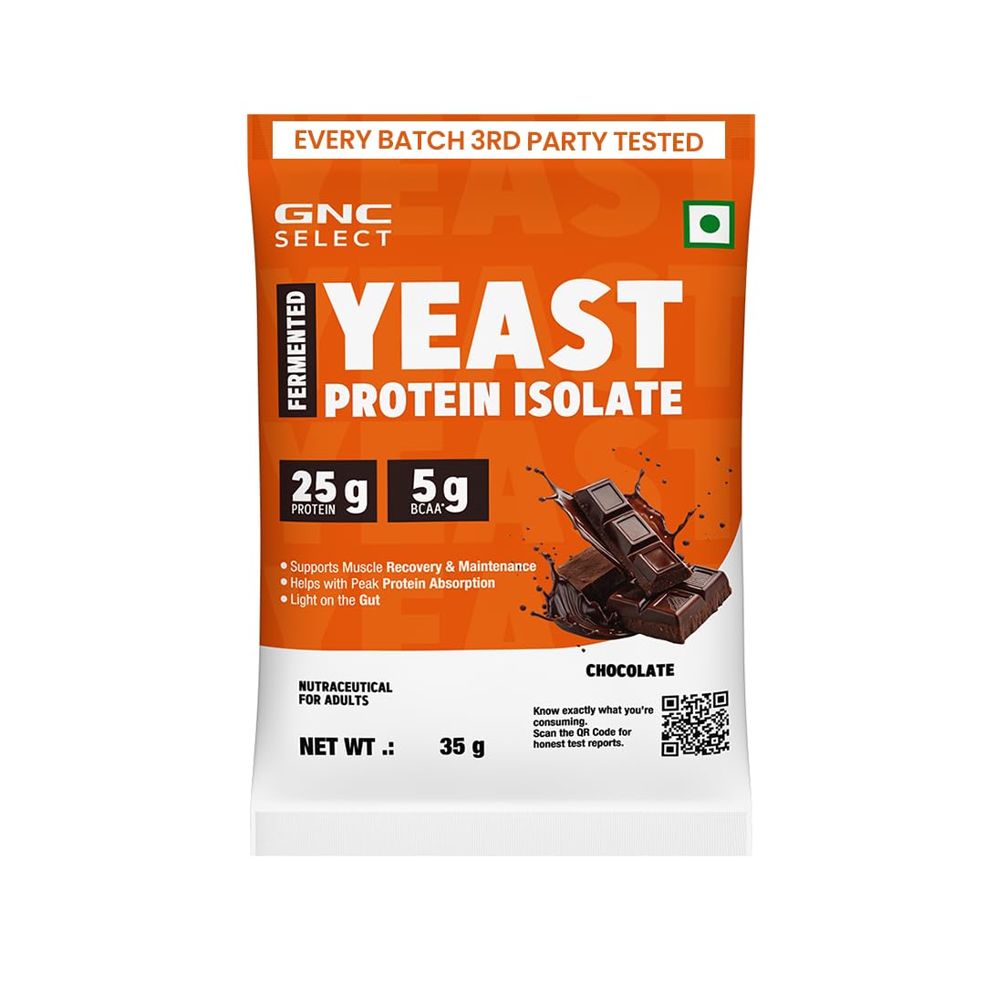 GNC Select Yeast Protein | 25g Protein, 5g BCAAs | Fermentation-Grown | Added Protease | Non-Dairy, 100% Veg, No Added Sugar | Digestive Support | Vanilla, 0.07lbs — Amazon image 13
