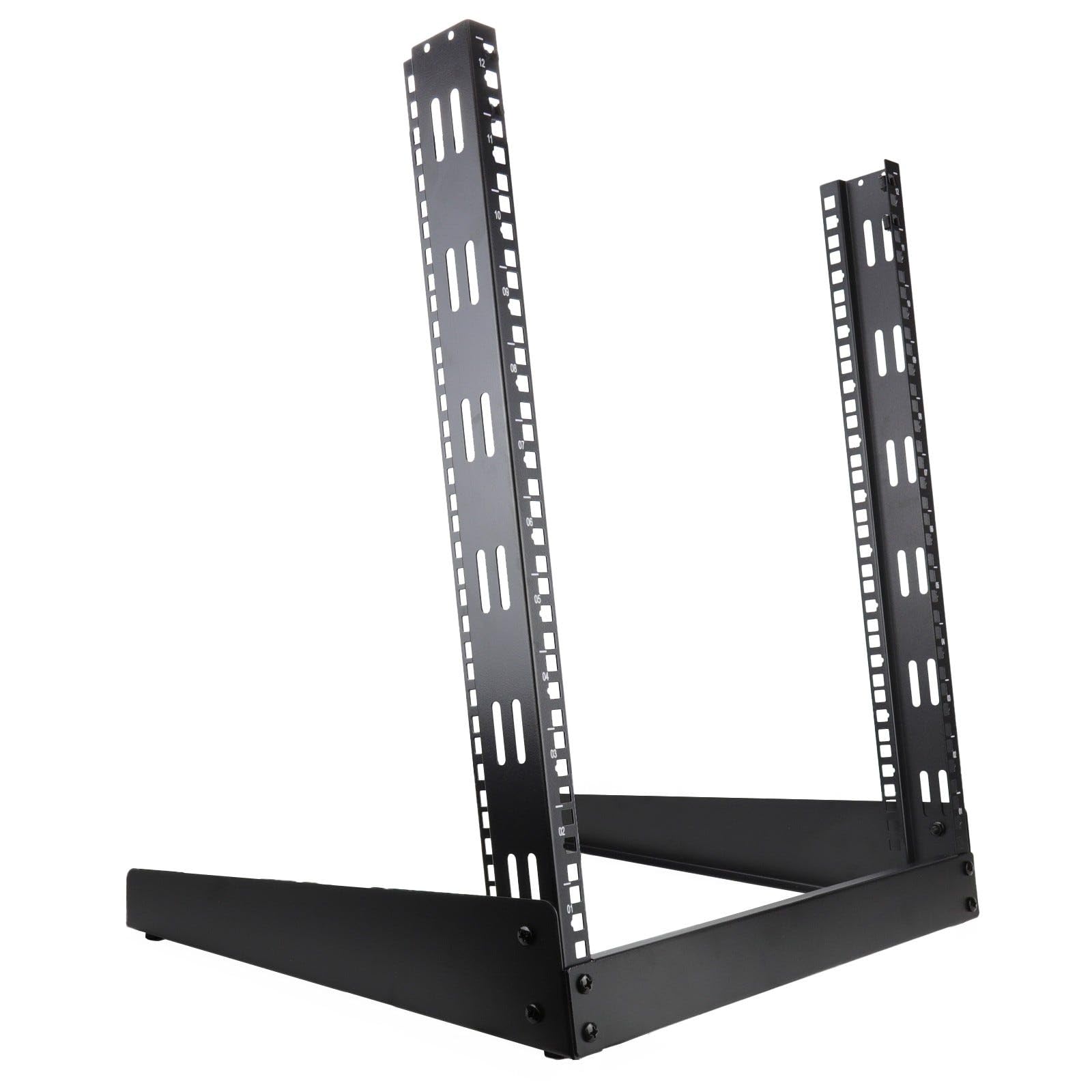 kenable Rack 19 Pouces Ouvert 12U Support de Bureau pour Équipement Studio Maison Format Desktop 450mm Profondeur