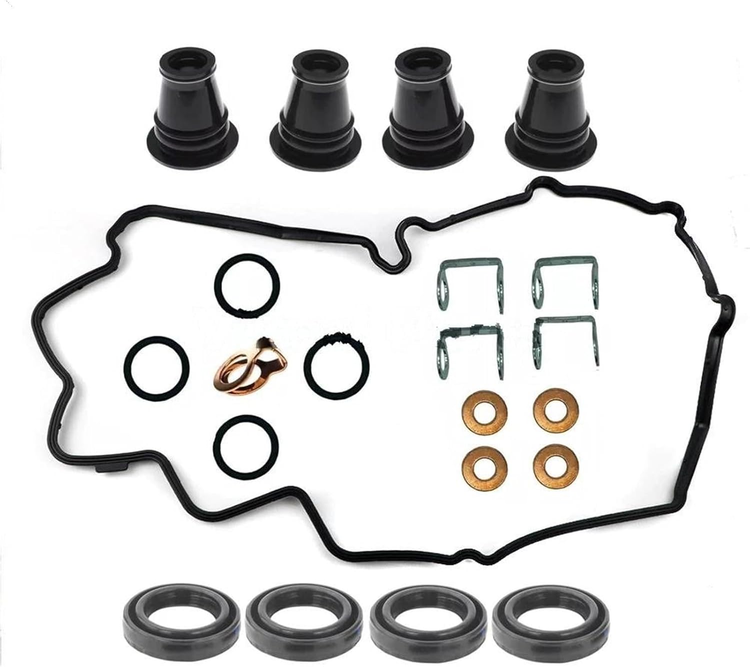 Automotive Engine Valve Covers YD25 Valve Rocker Cover Gasket Injector Washers Seal Kit for Nissan for Navara D40 for Pathfinder R51 YD25DDTI Car Engine Cover