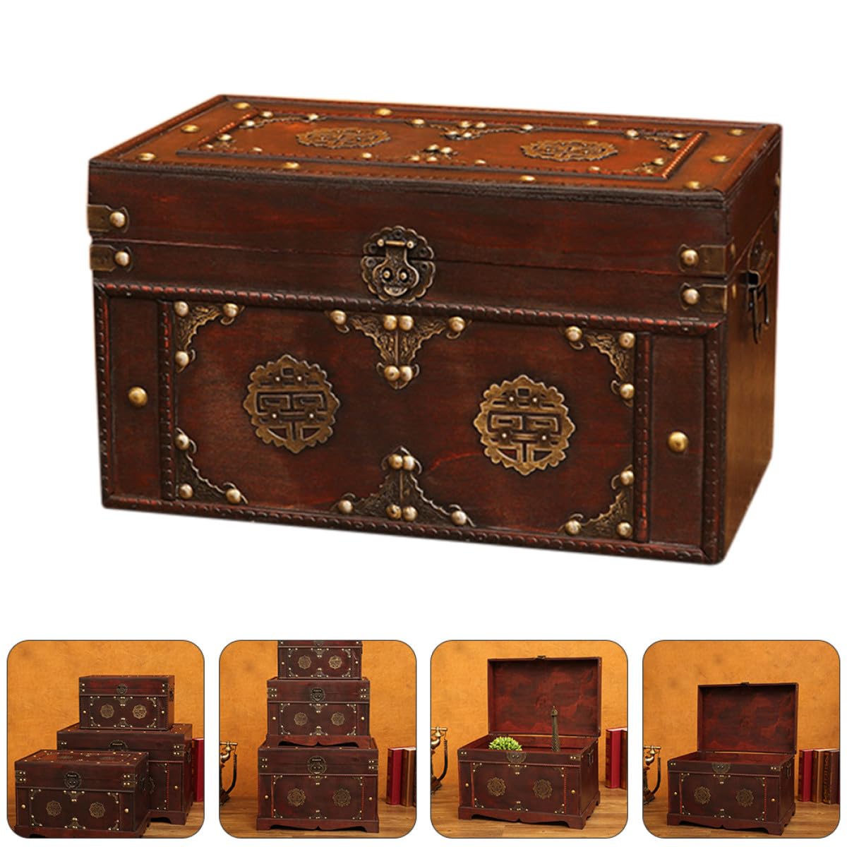 Vintage Aufbewahrungsbox mit Praktischem Stauraum für Zuhause und Bastelbedarf Rustikaler Organizer in Braun für Schmuck und Erinnerungsstücke