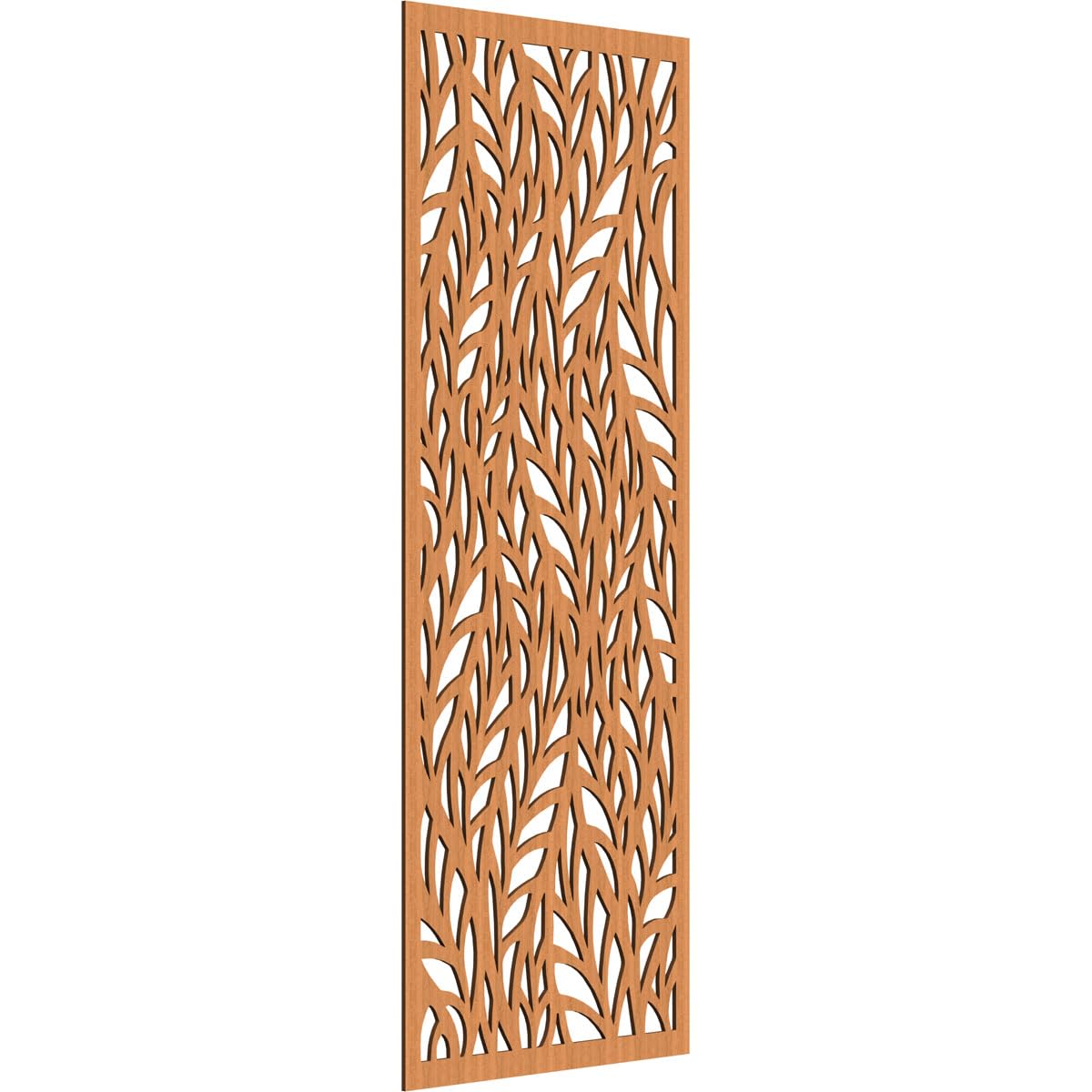 Ortonville Decorative Pierced Fretwork Wood Wall Panels, 29 3/8"W x 74 3/8"H x 3/8"T, Cherry
