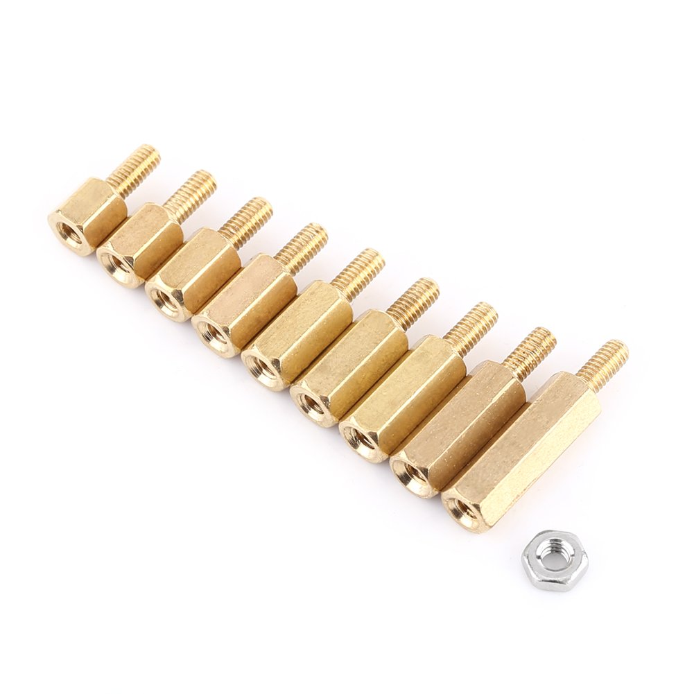 360-Piece M2 M3 M4 Brass Standoff Assortment Kit - Male/Female Spacers With Screws & Nuts