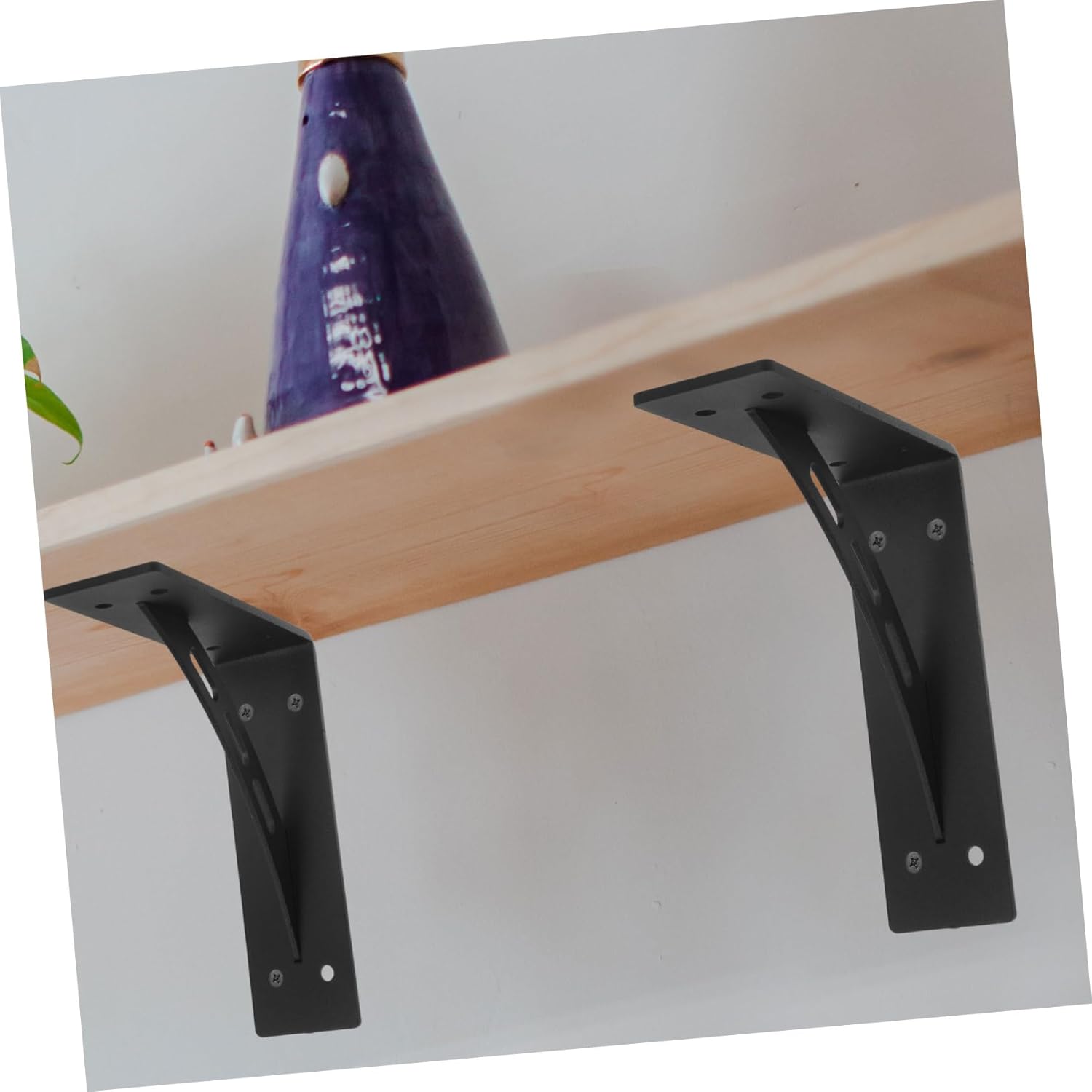 2pcs Heavy Duty Shelf Brackets for Wall Mounting Floating Book Storage for Living Room Kitchen Installation Sturdy Support for Home Decor