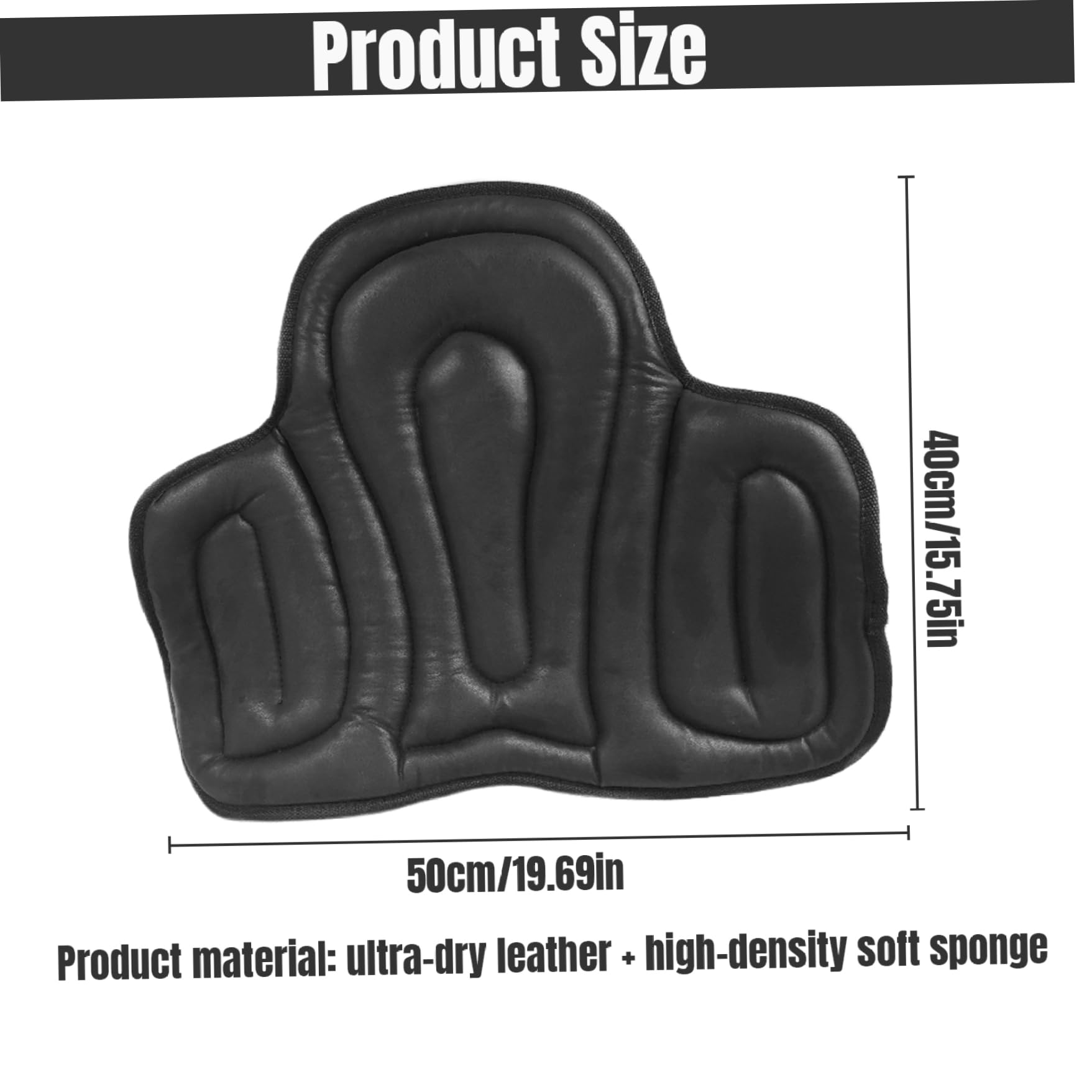 Cojín de silla de montar de cuero, cojín de asiento occidental, almohadilla de silla de caballo absorbente de golpes con correa de fijación, suave, multiusos, 20 x 16 pulgadas, almohadilla de silla de