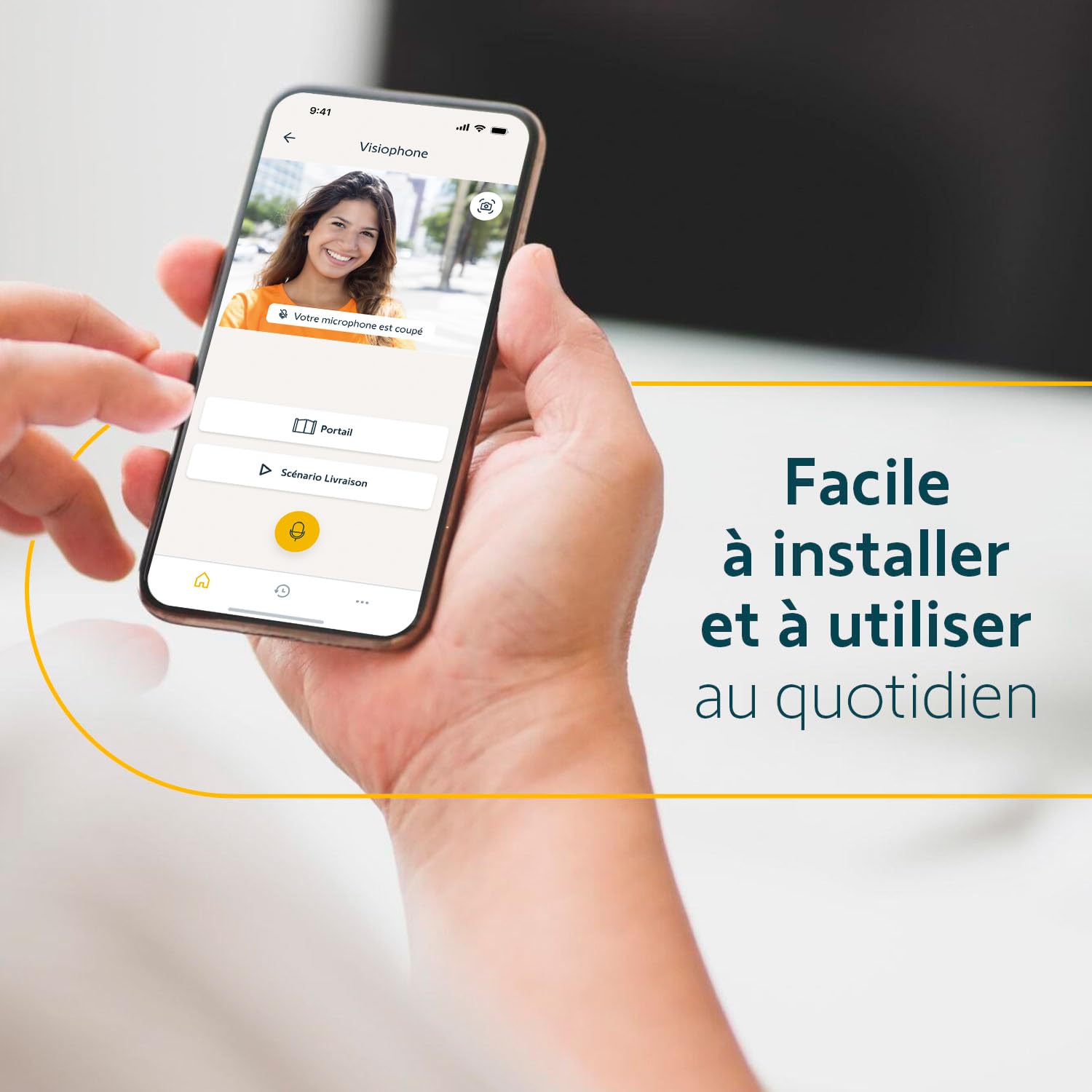 Somfy Visiophone V350 Connect Interphone connecté Écran 7 pouces Vision nocturne Contrôle 5 équipements RTS