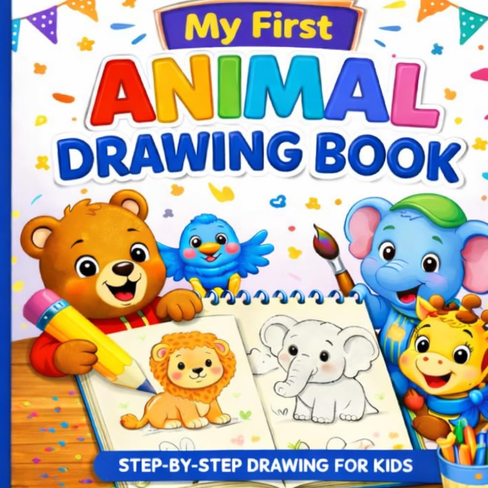My First Animal Drawing Book: Step-by-step drawing for kids