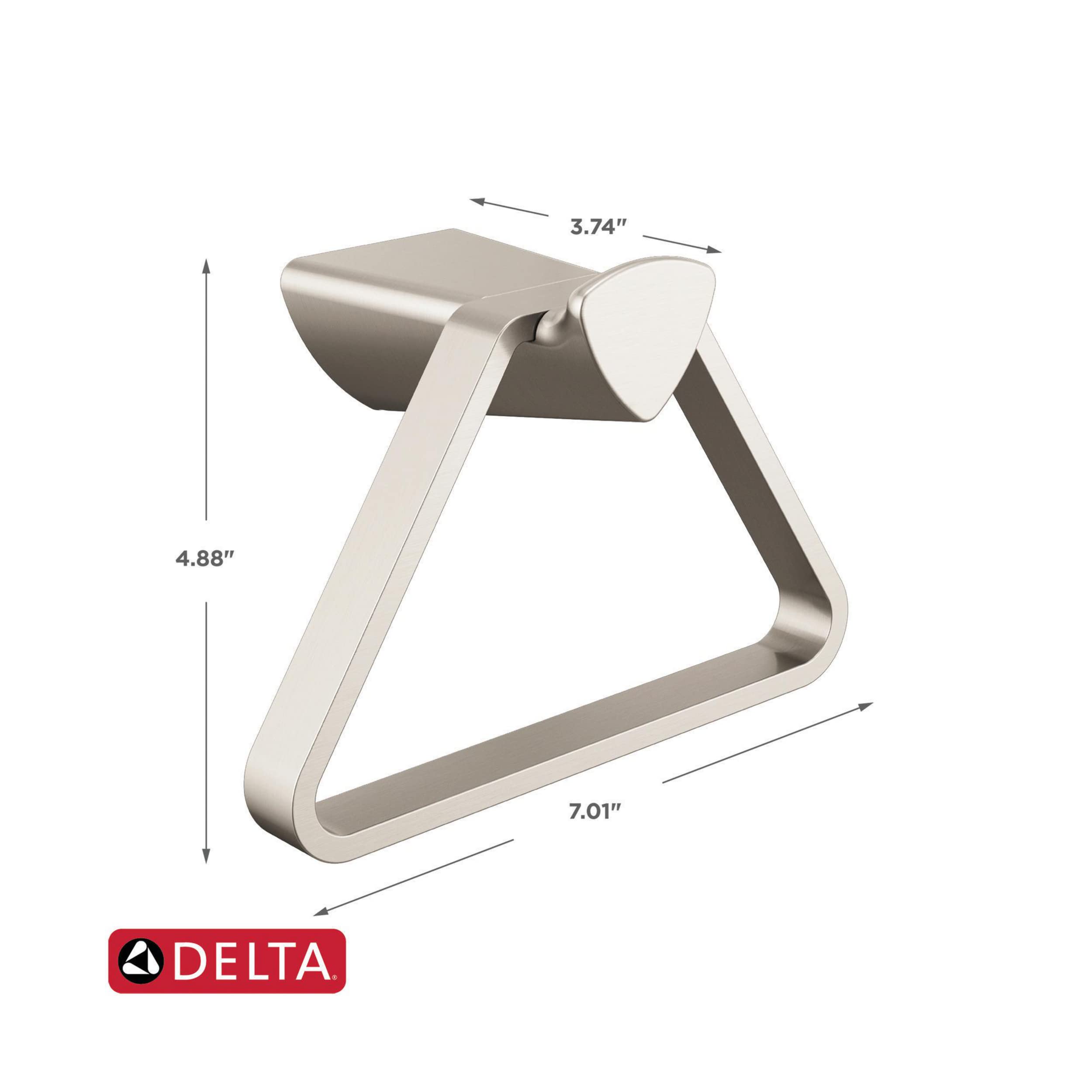 Delta Faucet 77446-SS Zura Towel Ring, Stainless Steel