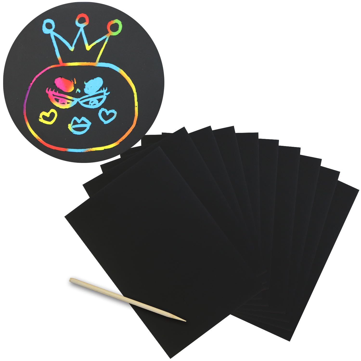 Amazon.co.jp: スクラッチアート 10枚入り B5サイズ 約182×257mm