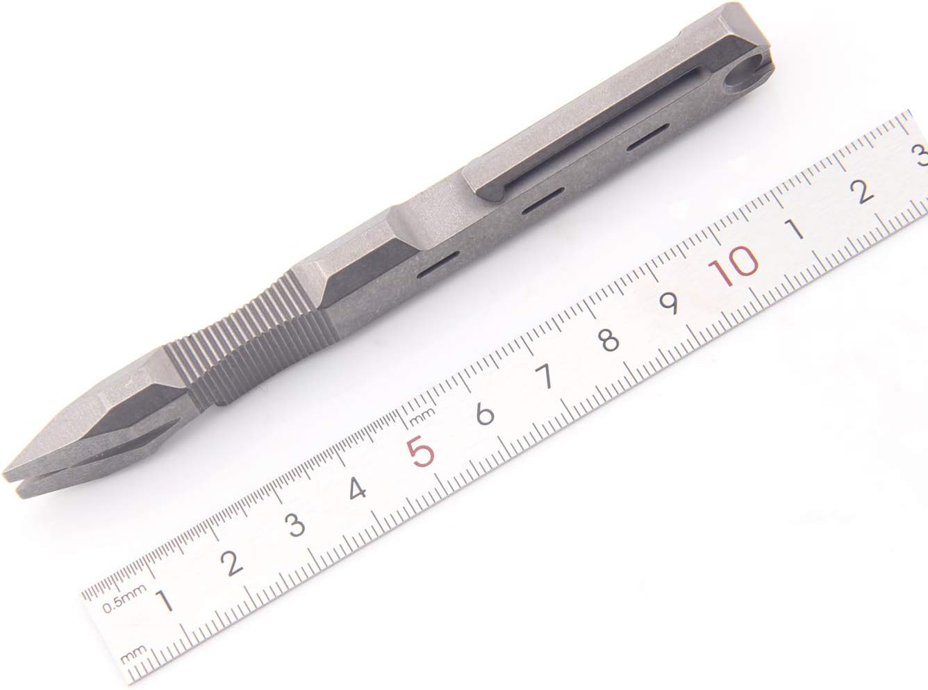 Titanium Pry Bar Crowbar Nail Puller Outdoor Survival With Pocket Clip Large Heavy Duty Lever EDC Multi-Function Tool by Hamans (Grey)