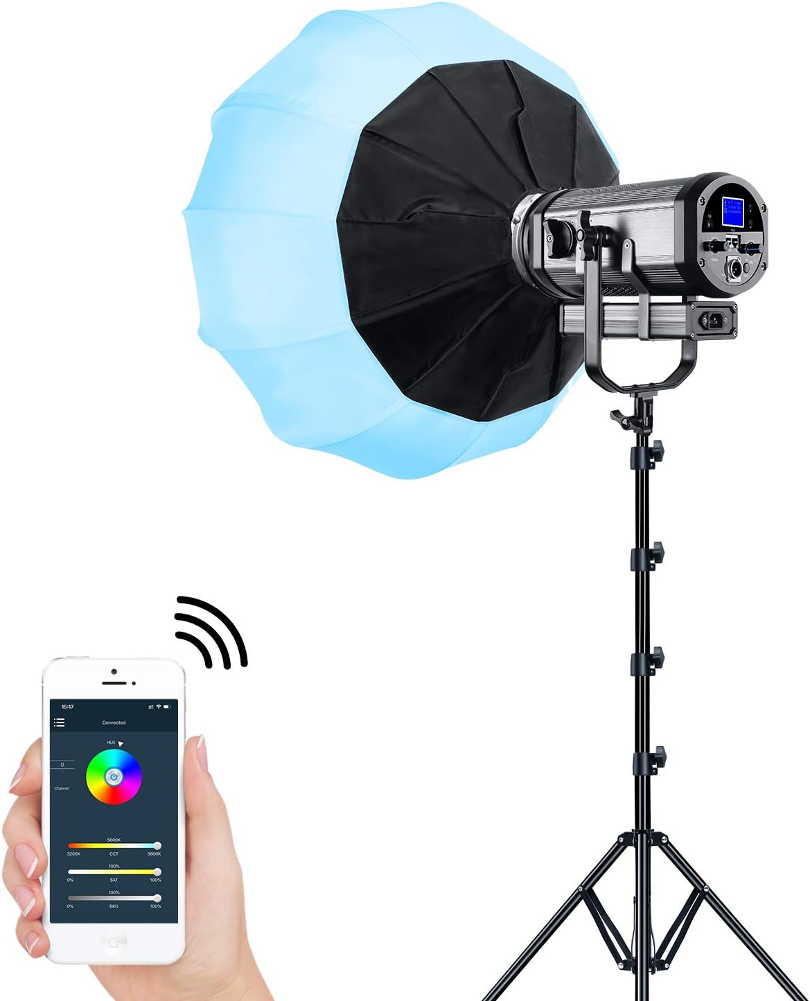 RGB LED Video Light, GVM 150W Photography Lighting Kit with Lantern Softbox, APP Control System, Professional Studio Continuous Output Lighting 3200K-5600K/8 Kinds of The Scene Lights/CRI97 RGB LED Video Light, GVM 150W Photography Lighting Kit with Lantern Softbox, APP Control System, Professional Studio Continuous Output Lighting 3200K-5600K/8 Kinds of The Scene Lights/CRI97