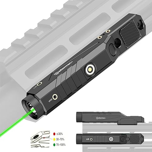 Miniatura 7 de DEFENTAC Linterna táctica con zoom de 1750 lm con estroboscópico momentáneo para rifle, luz de arma con interruptor de presión integrado compatible