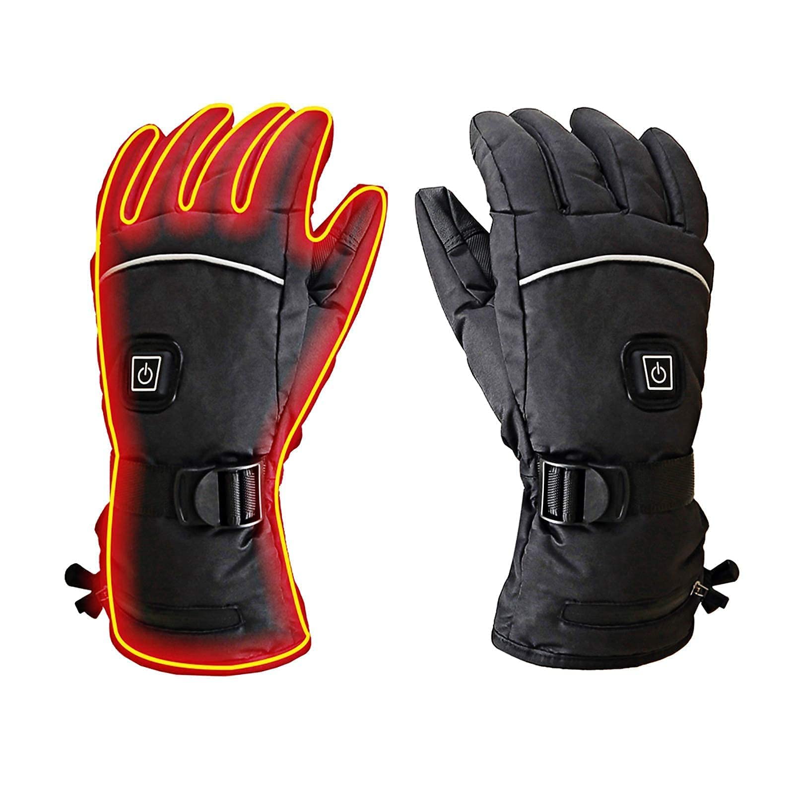 Guantes calefactables, 7.4V 3000MAH Guantes calefactores eléctricos con batería Recargable para Hombres y Mujeres, Invierno, Motocicleta, Ciclismo, Caza, Pesca, Nieve, Mitones, Cal