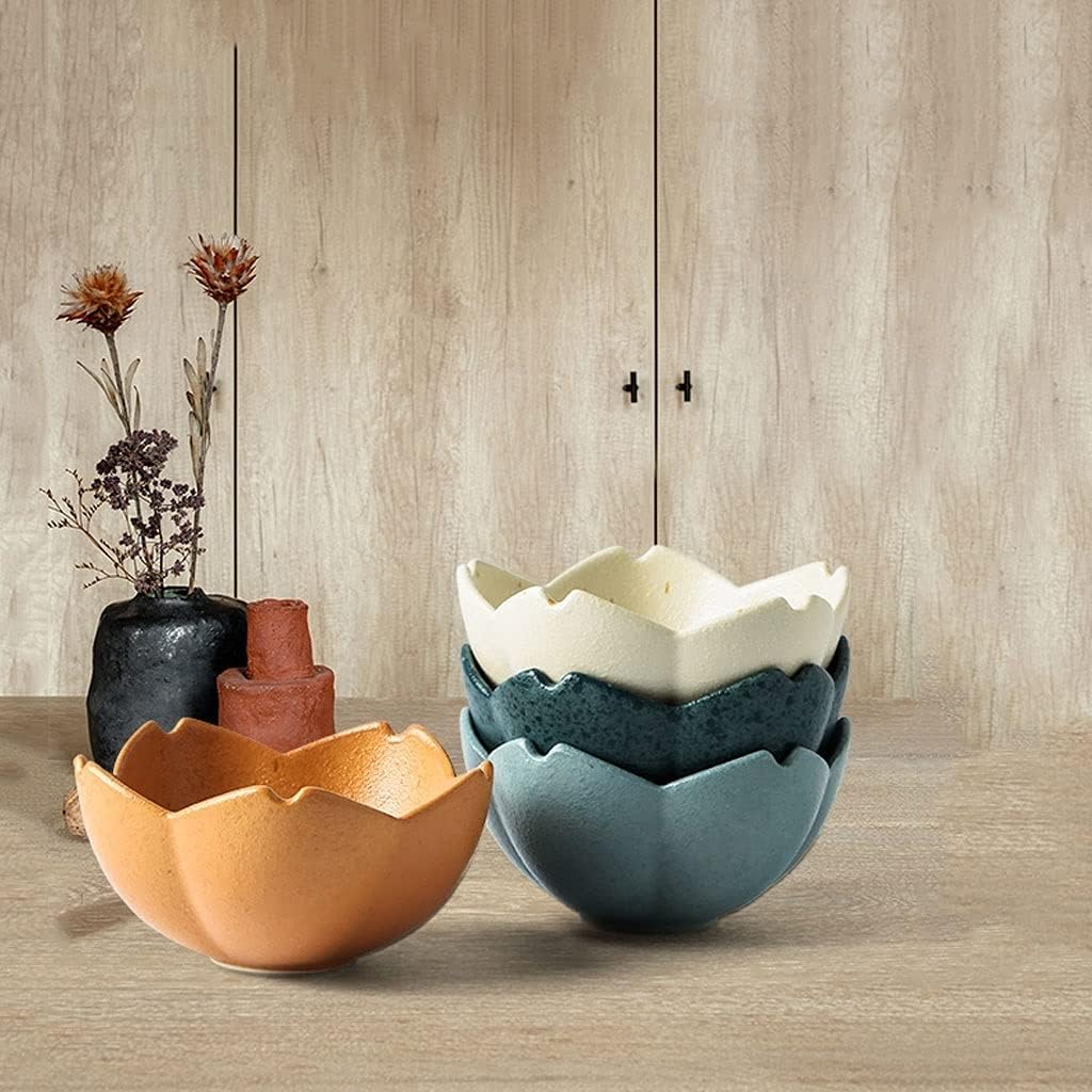 Dip Bowls Set Soy Sauce Dish/Bowls 2Pack Sauce Dish Set Flower Shape Ceramic Appetizer Plates Dipping Bowls Mini Condiment Porelain Suacer Bowl Soy Sauce Vinegar Snack Seasoning Salad Olive Oil Dippin