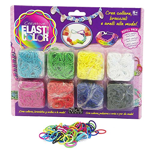 Elasticolor 481 - Refill Pack da 1600 Elastici, Colori Assortiti