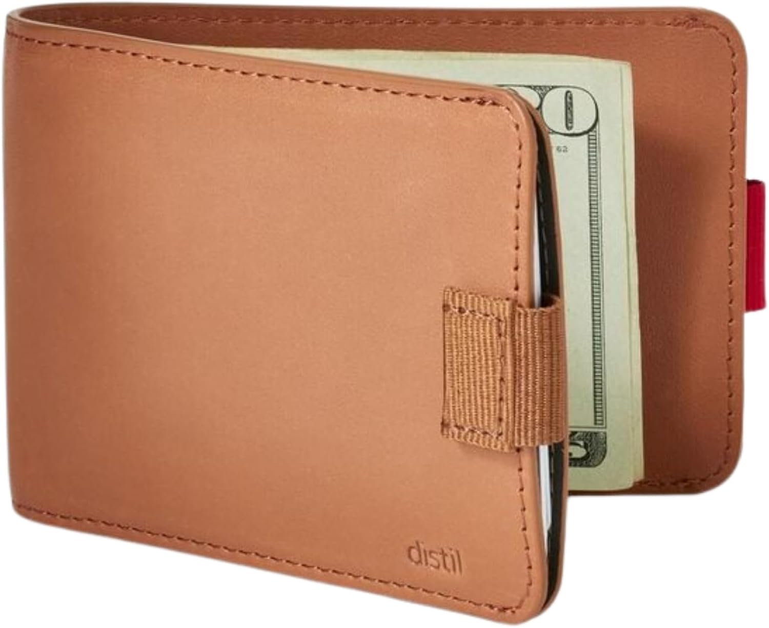 Distil Union Wally Classic RFID Wallet - No ID Window - Slim Bifold Wallet for Men with Money Clip, Premium Leather – Minimalist RFID Card Holder - Holds 12 Cards & 30 Bills - Brown - Image 4