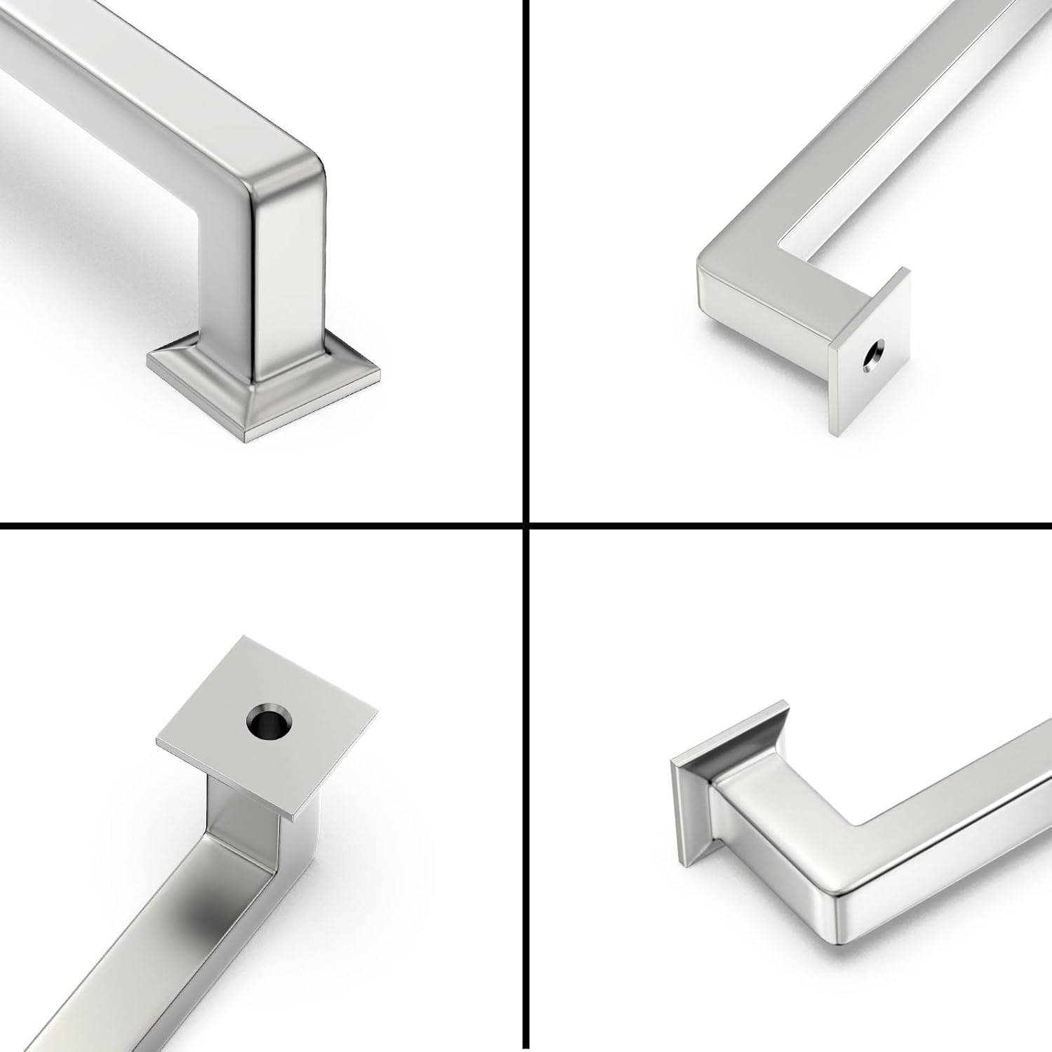 10 Pack Brushed Nickel Cabinet Pulls 6-1/4 Inch(160mm) Kitchen Cabinet Handles Cabinet Hardware for Drawer Pulls