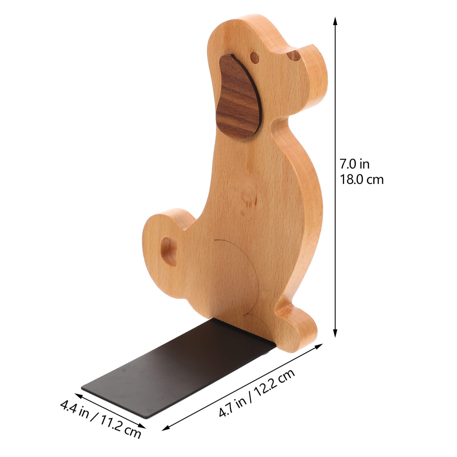 Zerodeko 2 Stück Holz Buchstützen Hunde Design Dekorativer Buchhalter Für Büro Zuhause Schreibtisch Organizer Für Bücher Und Dokumente