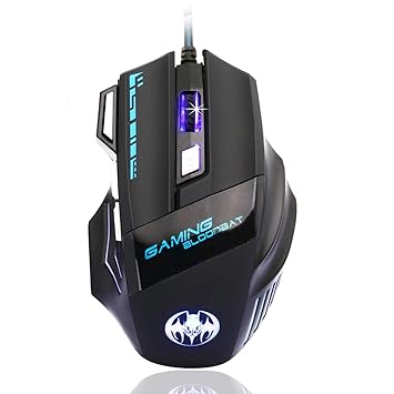 TechGuy4u 3200 & 5500 DPI 7 Buttons LED Optical USB Wired Gaming Mouse Mice for Gamer PC MAC