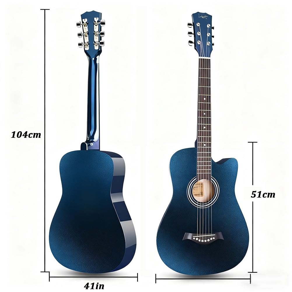 Pełnowymiarowy zestaw gitar akustycznych dla początkujących z torbą na koncert