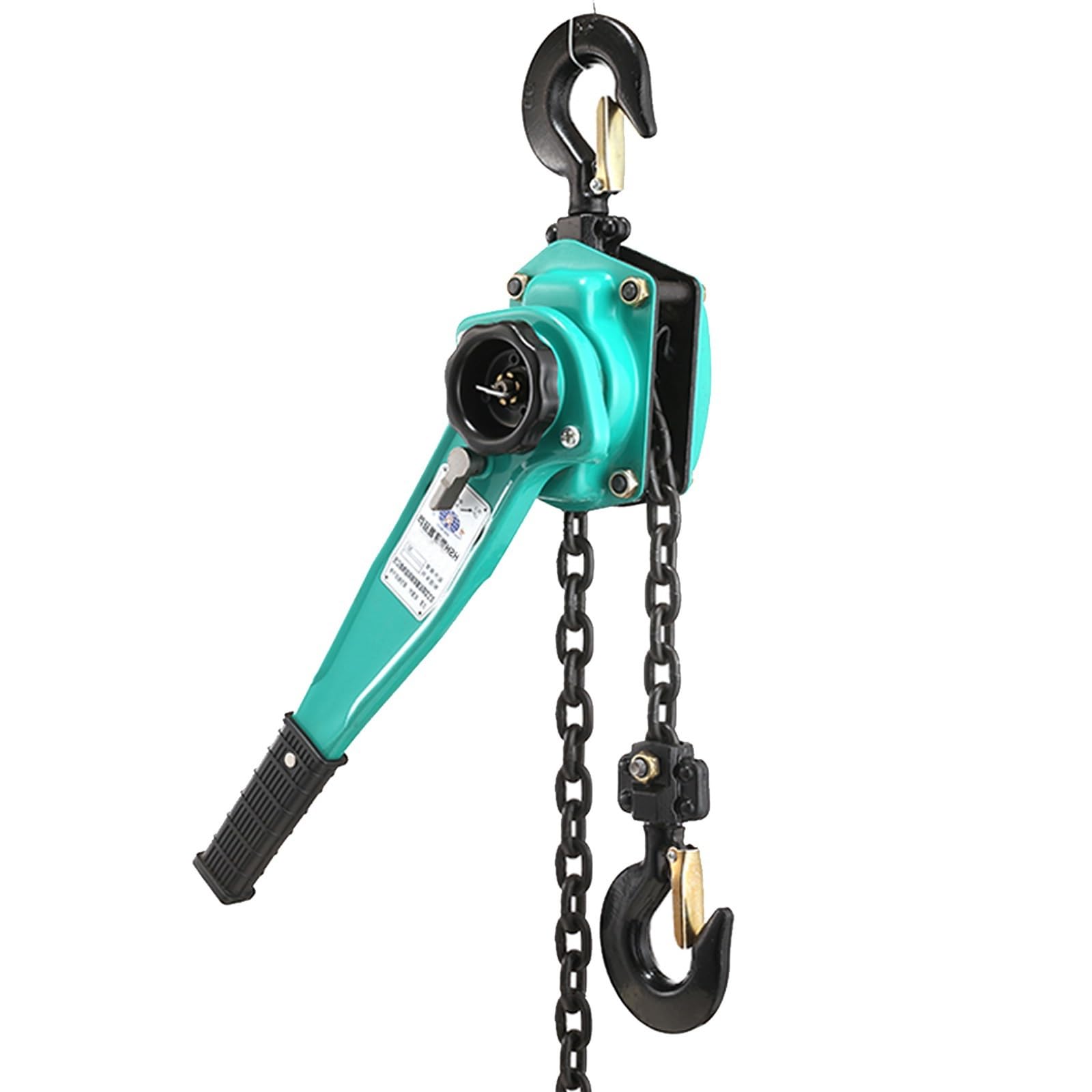 Manueller Handkettenzug Mit Doppelklinkenbremse Und 2 Hochleistungshaken, Ratschen-Handkettenzug Aus Legiertem Stahl For Heben Und Ziehen Schwerer Lasten(3ton-20ft)