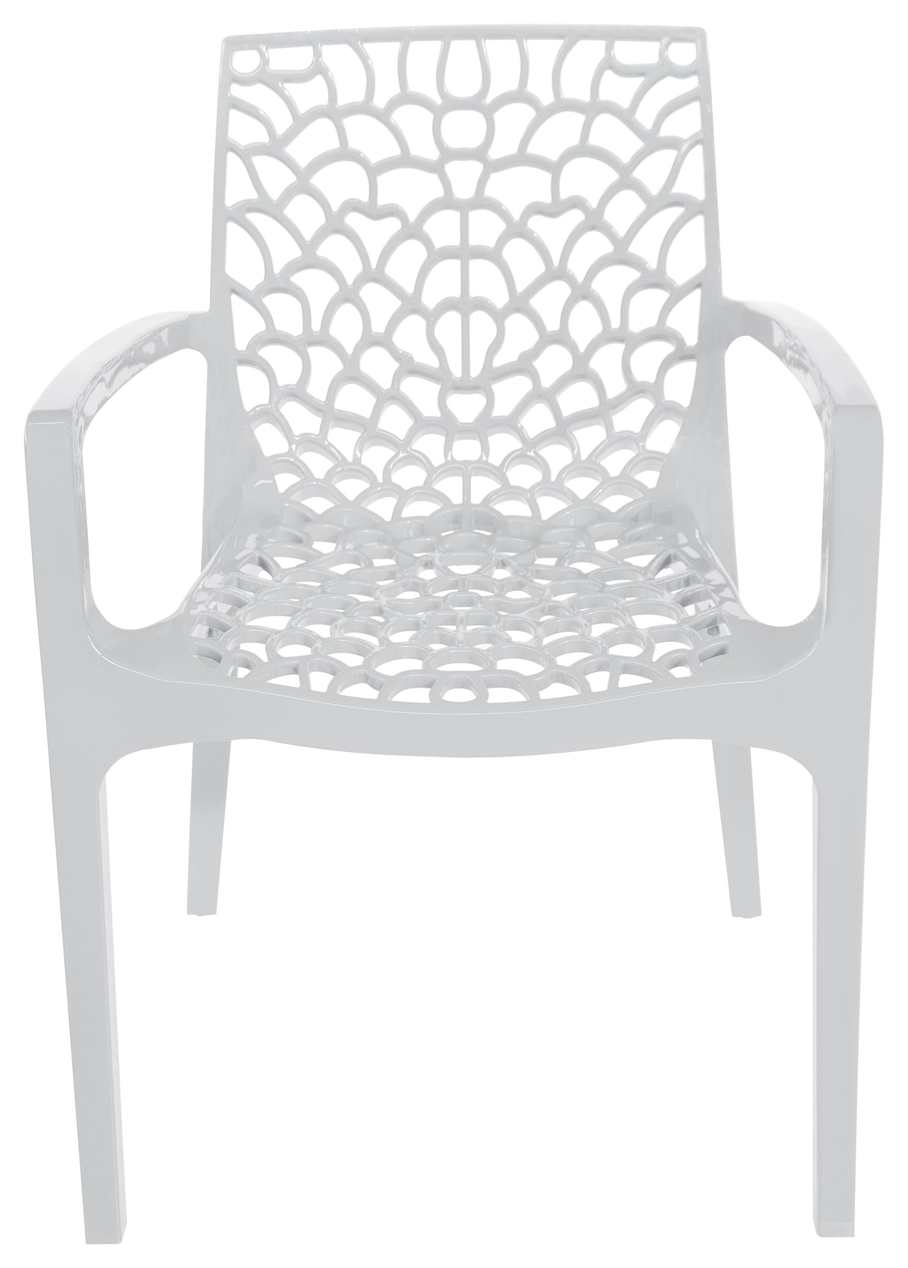 GRAND SOLEIL Grandsoleil Upon Gruvyer Fauteuil empilable, Polypropylène, Blanc, 53 x 58 x 81 cm