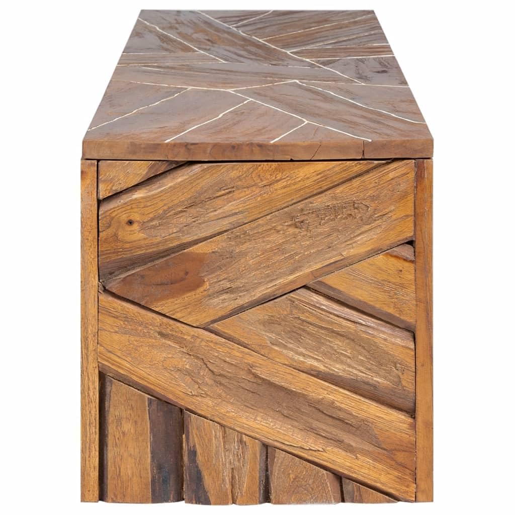 Mobile TV in legno massello di teak, 110 x 60 x 38 cm