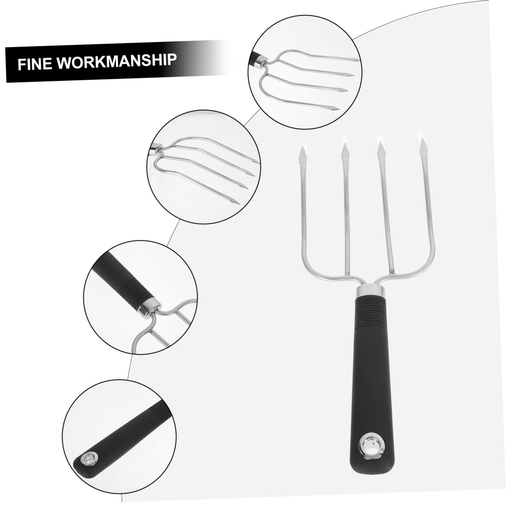 Toyvian 3 Pezzi Barbecue Inossidabile con Ergonomico Antiscivolo Strumento per Grigliate Leggera e Portatile per Carne e Arrosti