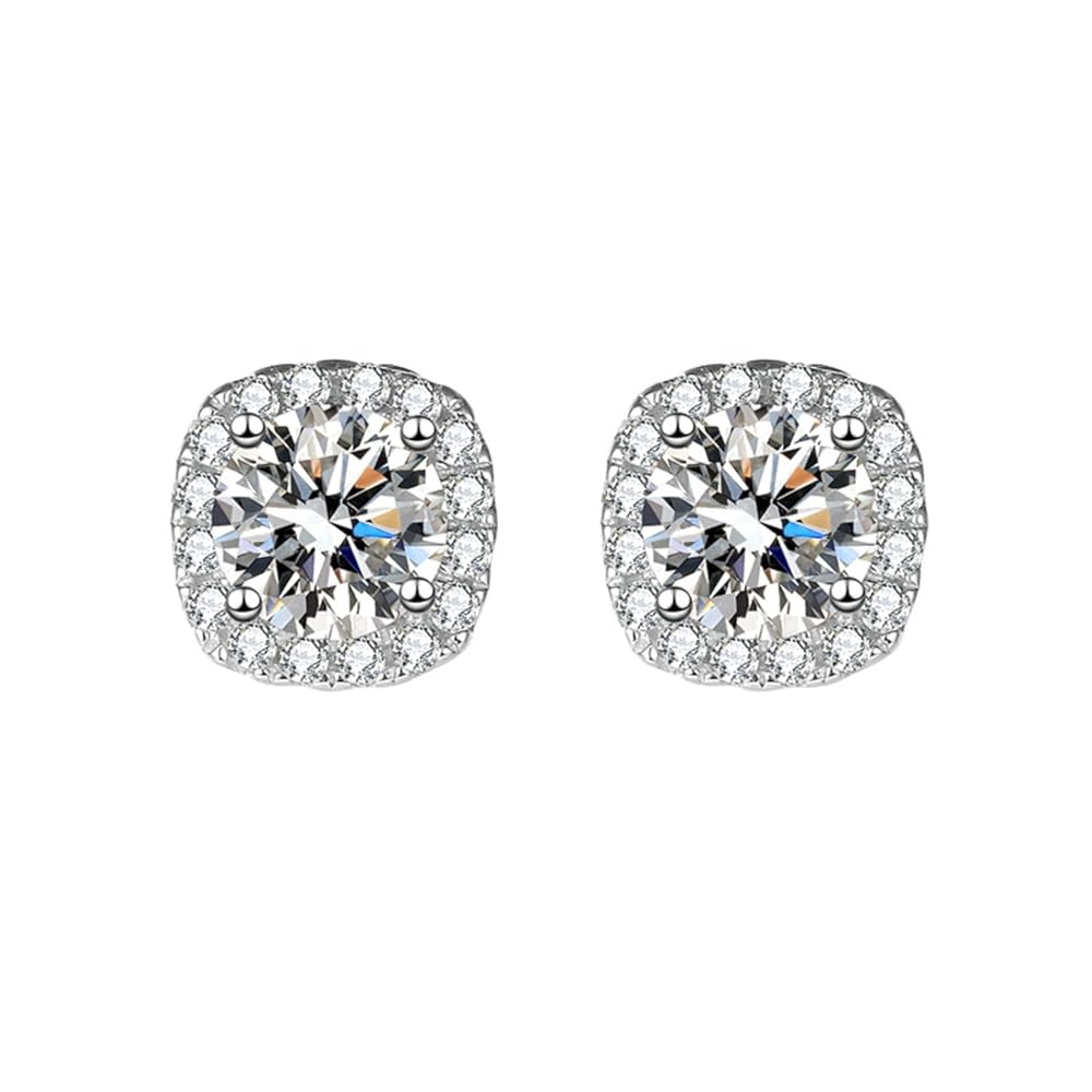 ★TATIANA★ Silver 925 Moissanite 05 Carat Earrings DE0002 1 ☆TATIANA☆ Silver 925 moissanite 05 carat earrings DE0002