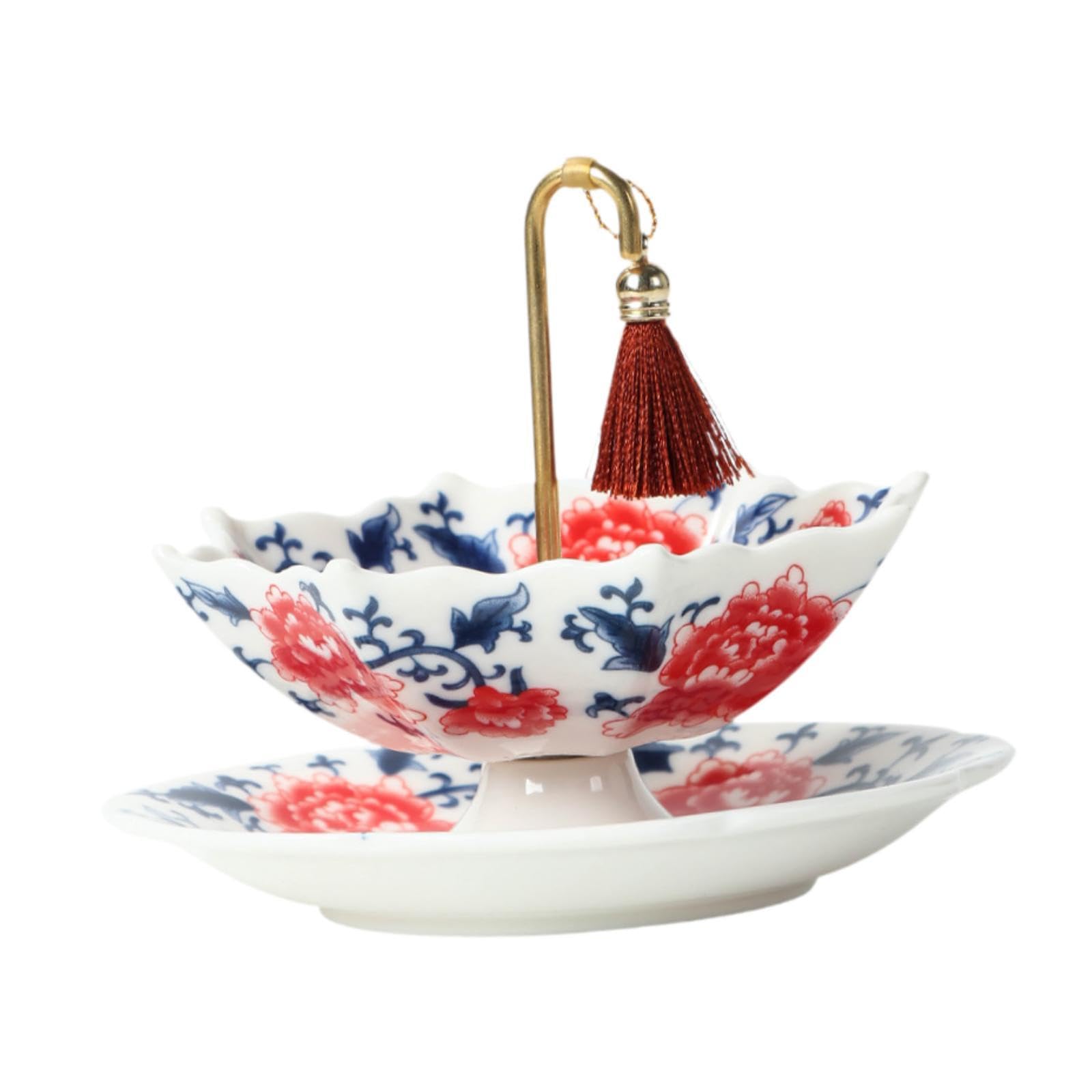 Amagogo Teesieb Teesieb Mesh Tee Infuser Chinesischer Teefilter Lose Blattfilter mit Feinmaschigem Sieb Und Tablett zur Rückhaltung von