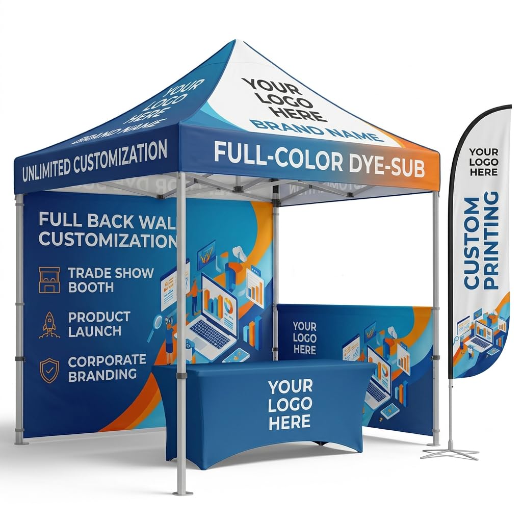 ABLEM8CANOPY 10x10 Custom Pop Up Canopy Tent