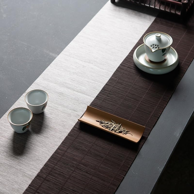 Tapis de table imperméable en bambou fini les taches de repas de cuisine