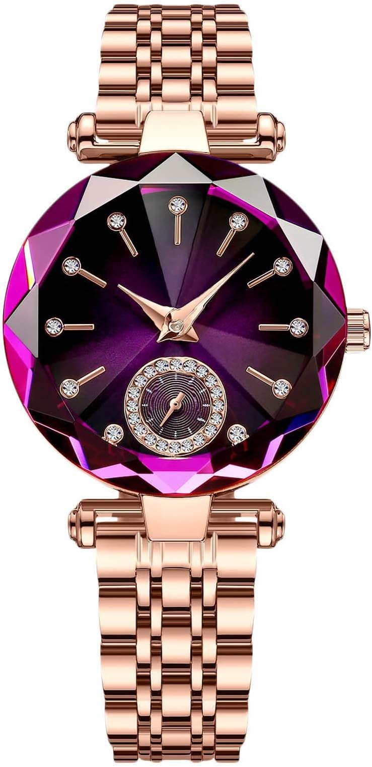 Ladies Watches Women's Quartz Watch with Stainless Steel Strap Fashion Diamond Watches Waterproof Wrist Watch for Women