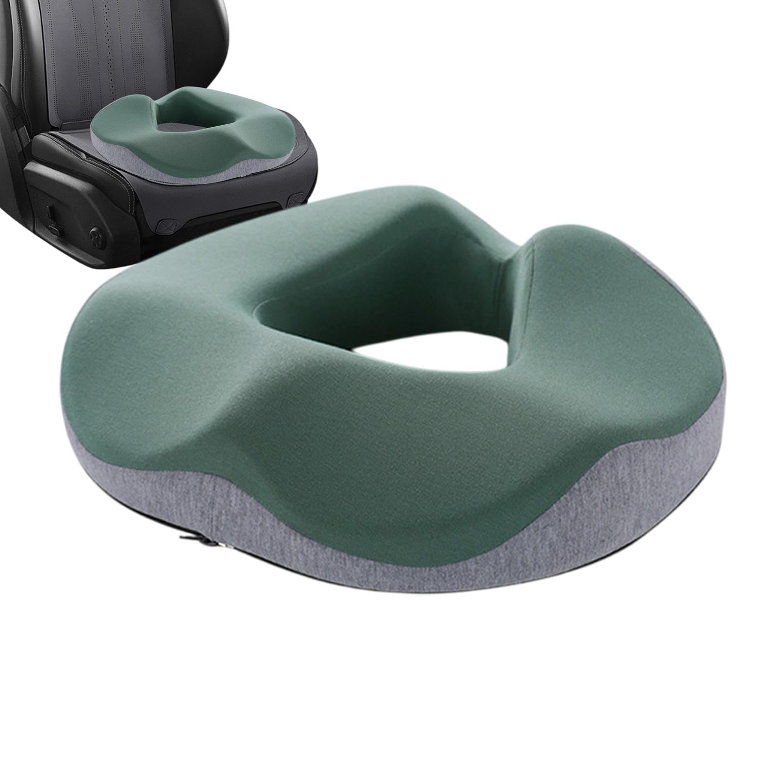 Coussin de siege respirant beignet ergonomique pour mal de dos et soutien du coccyx en voiture