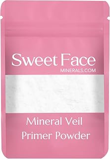 VEIL PRIMER BULK POWDER (1oz Refill Pouch) Matte Loose Minerals SPF 20 Oil Control Blurs Bare Face Extends Makeup Wear Melts Clear for Flawless Prep Before and Illuminating Setting Finish After