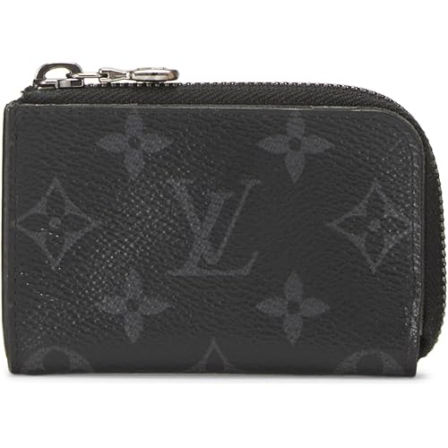 Louis Vuitton, Pre-Loved Black Monogram Eclipse Canvas Porte Monnaie Jour, Black