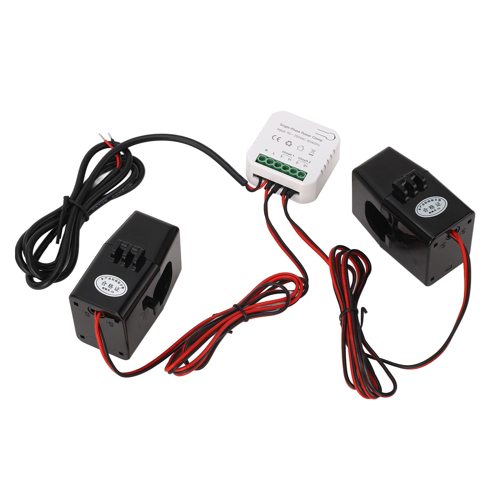Hyuduo Smart Energy Monitor, Bidirektionaler Energieverbrauch, Echtzeitmessung, Überlastschutz, App -Überwachung, 200A -Stromtransformatoren, kompatibel